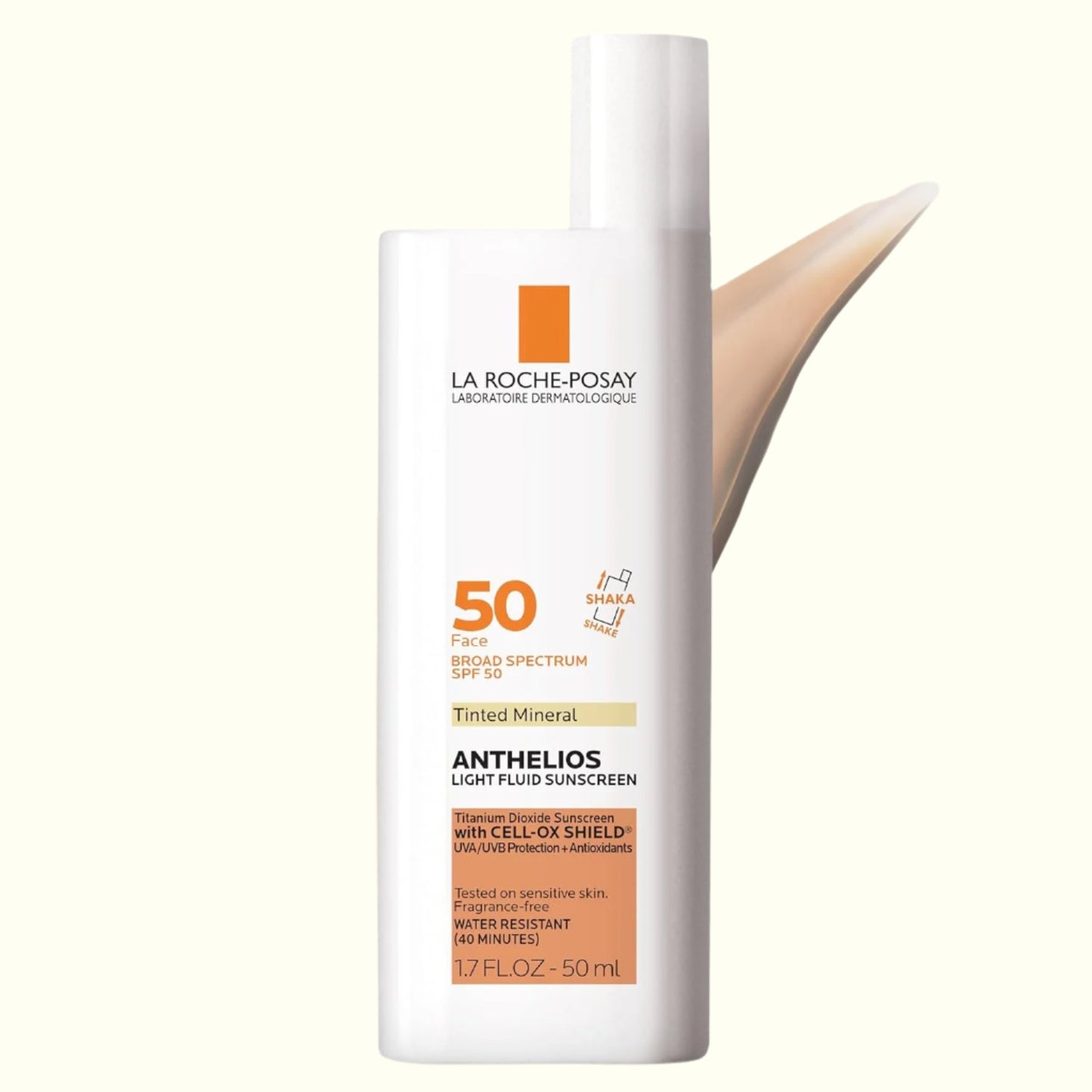Anthelios Tinted Sunscreen SPF 40+, Broad Spectrum SPF + Antioxidants, Titanium Dioxide & Zinc Oxide Sunscreen, 4 Flexible Shades with No White Cast, Oil Free & Oxybenzone Free