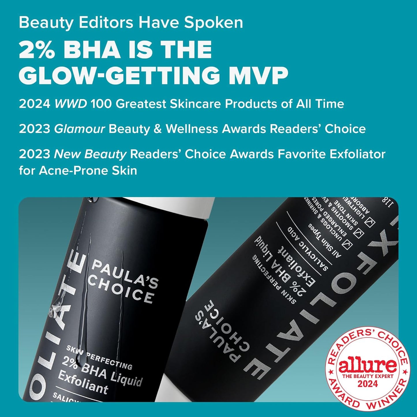 SKIN PERFECTING 2% BHA Liquid Salicylic Acid Exfoliant-Facial Exfoliant for Blackheads, Enlarged Pores, Wrinkles & Fine Lines