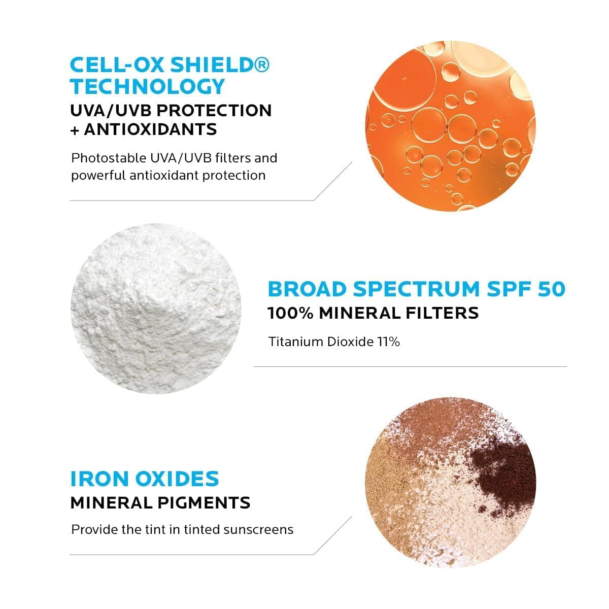 Anthelios Tinted Sunscreen SPF 40+, Broad Spectrum SPF + Antioxidants, Titanium Dioxide & Zinc Oxide Sunscreen, 4 Flexible Shades with No White Cast, Oil Free & Oxybenzone Free